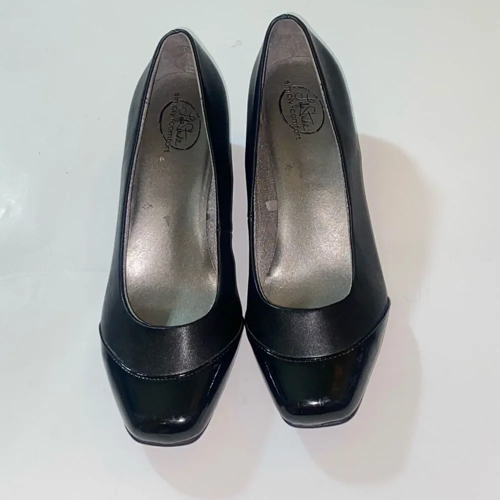 Life Stride Simply Comfort Elegant Black Wedge Shoes Size US 10W